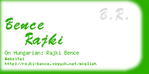 bence rajki business card